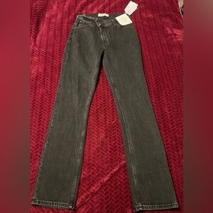 🆕 Abercrombie & Finch 90s Slim Straight High Rise Black Jeans Women’s size 25